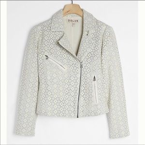 NWT!!ANTHROPOLOGIE ROSSI MOTO JACKET EYELET NWT SIZE L